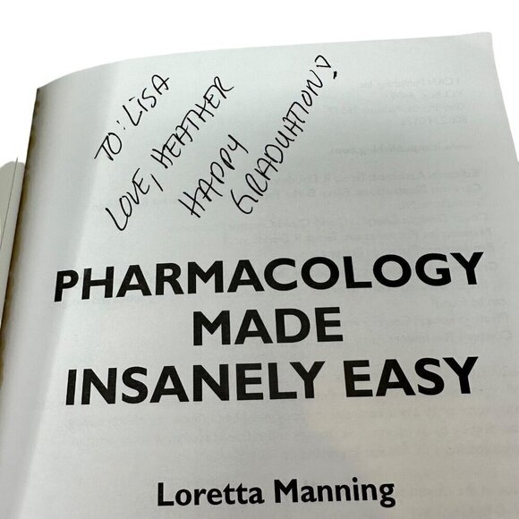 Pharmacology Made Insanely Easy Paperback By Manning Loretta GOOD READ - Picture 3 of 8